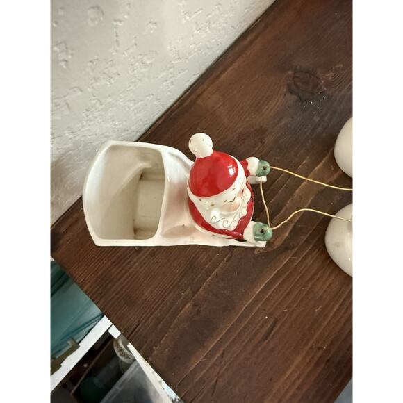 *Rare Holt Howard 1959 Santa W/Sleigh & 2 Starburst Reindeer Candleholders Japan - Picture 6 of 6